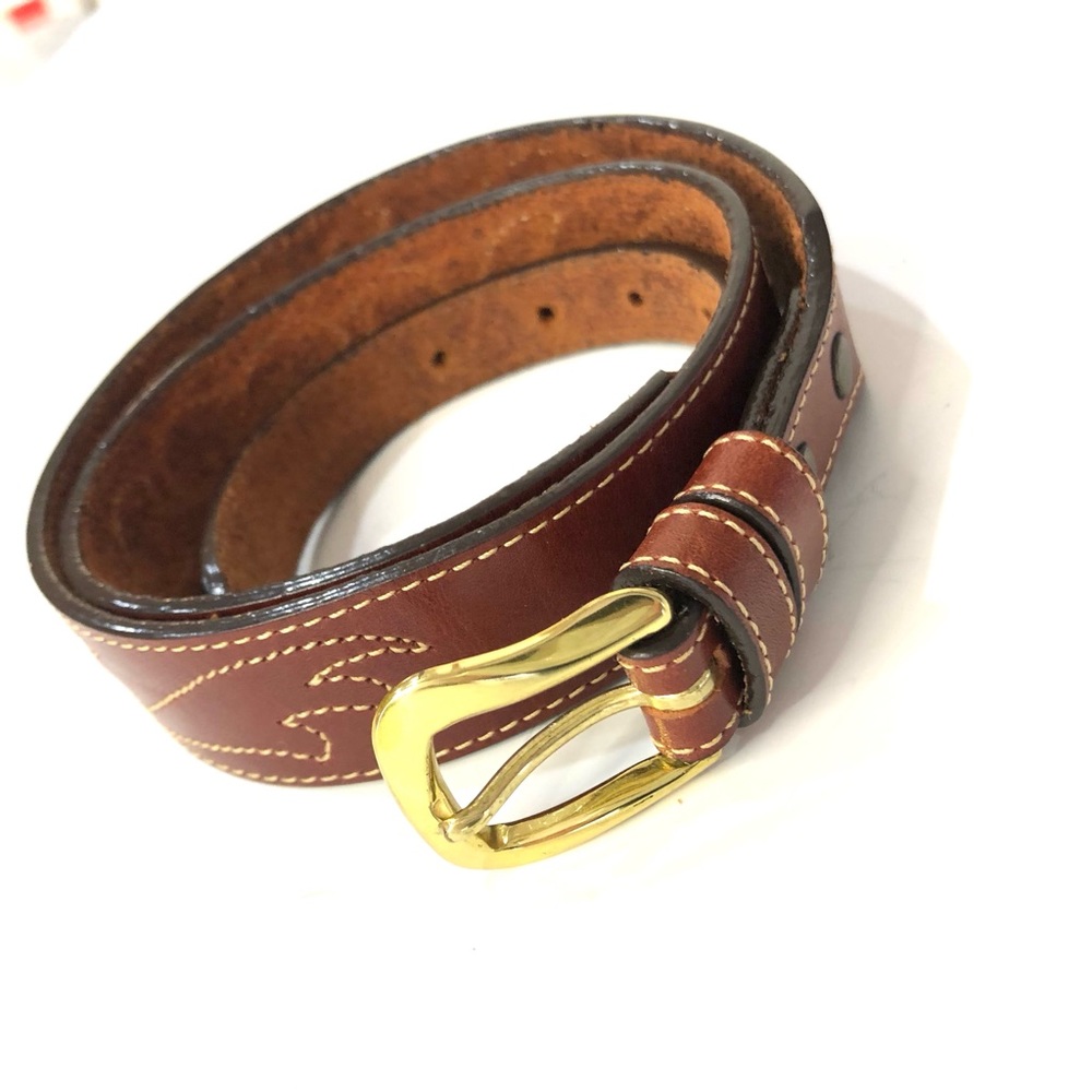 Leegin Full Leather Reverse Appliqué Belt Like New. Size M. Unisex Design. - Picture 7 of 14